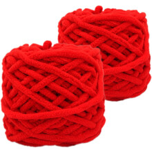 Chenille Yarn Fluffy Velvet 7mm 2 Rolls 43.7 Yards