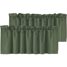 Blackout Curtain Valance for Kitchen Bathroom Bedroom 2 pcs
