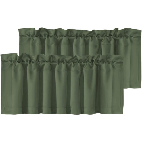 Blackout Curtain Valance for Kitchen Bathroom Bedroom 2 pcs