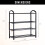 Shoe Rack Black 4-Tier Stackable 12-Pair Storage 3