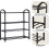Shoe Rack Black 4-Tier Stackable 12-Pair Storage 5