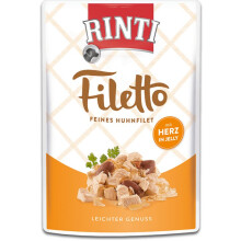 RINTI Filetto Chicken fillet with hearts - wet dog food - 100g