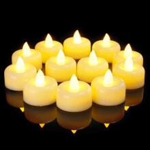 YZhouD LED tea lights flameless 12-pack