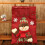 Christmas drawstring bag linen 28x20 cm red 2