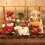 Christmas drawstring bag linen 28x20 cm red 5