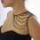 Punk Black Multi-Layer Shoulder Harness for Women, Beaded 4