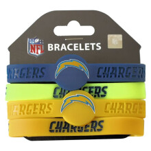 Aminco NFL Los Angeles Chargers Silikonarmband, 4-Pack