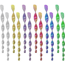Bird Scare Spiral Rods Reflective Hanging Decor 6 pcs
