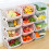 Sunjoy Tech plastic stackable rectangular storage basket, 4
