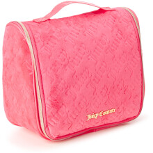 Juicy Couture Roze Make-up Tas Cosmetica Organizer Reisbenodigdheden Hanghaak Velours Logo