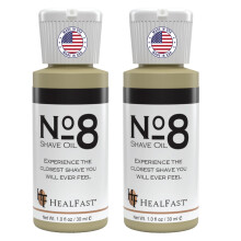 HealFast No. 8 Olio da Barba, 2 Pack (30 ml ciascuno), Olio Premium per Radere Uomini e Donne