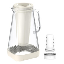 Carafe en Verre GLACIER FRESH pour Eau du Robinet, Filtre Activé, Réduit le Goût de Chlore et de Plomb