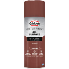 Glidden Master Finish 12 oz. Satin Ziegelrot Innen/Außen All Surface Sprühfarbe und Grundierung