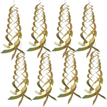 Bird Repellent Spiral Reflectors Gold Mylar 8 pcs