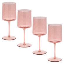 Karma, Mid-Century Wijn Glas Roze Set Van Vier