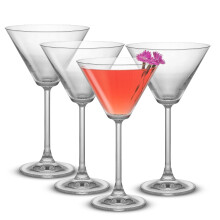 JoyJolt Olivia Martini Glazen Set van 4, 9.4 oz Kristallen Cocktailglazen