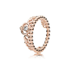 Anillo de corona de oro rosa para parejas (1 pieza)