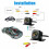 Cámara de visión trasera para coche HD con visión nocturna, gran angular de 170, IP68 8