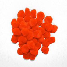 0.75 inch Oranje Mini Craft Pom Poms 100 Stuks