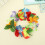 Conjunto de tiara havaiana com flores e folhas verdes. 6