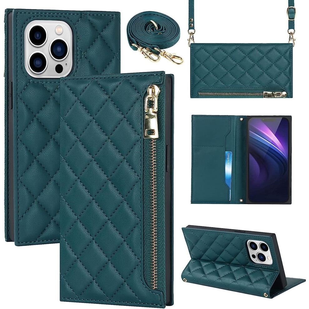 Crossbody Wallet For Iphone 13 Pro Max 6.7" Pu Leather Case 301029583179