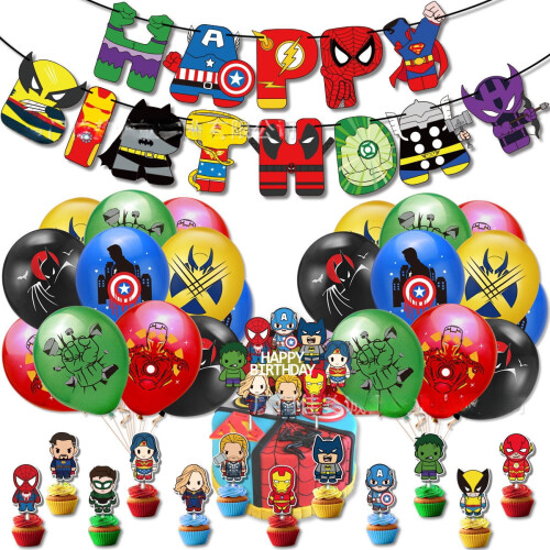 Avengers superhero theme party decoration set