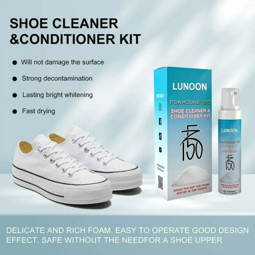 Foamzone shoe cleaner kit portable foam conditioner 100ml 2