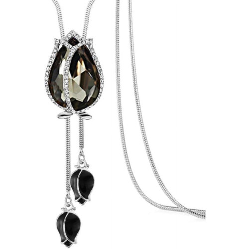 Damesketting met tulphanger en lange ketting