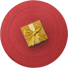 Round braided placemats 15 inch washable heat resistant