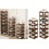 Yesbay Bamboo Shoe Rack 3-Tier Corner Organizer 6