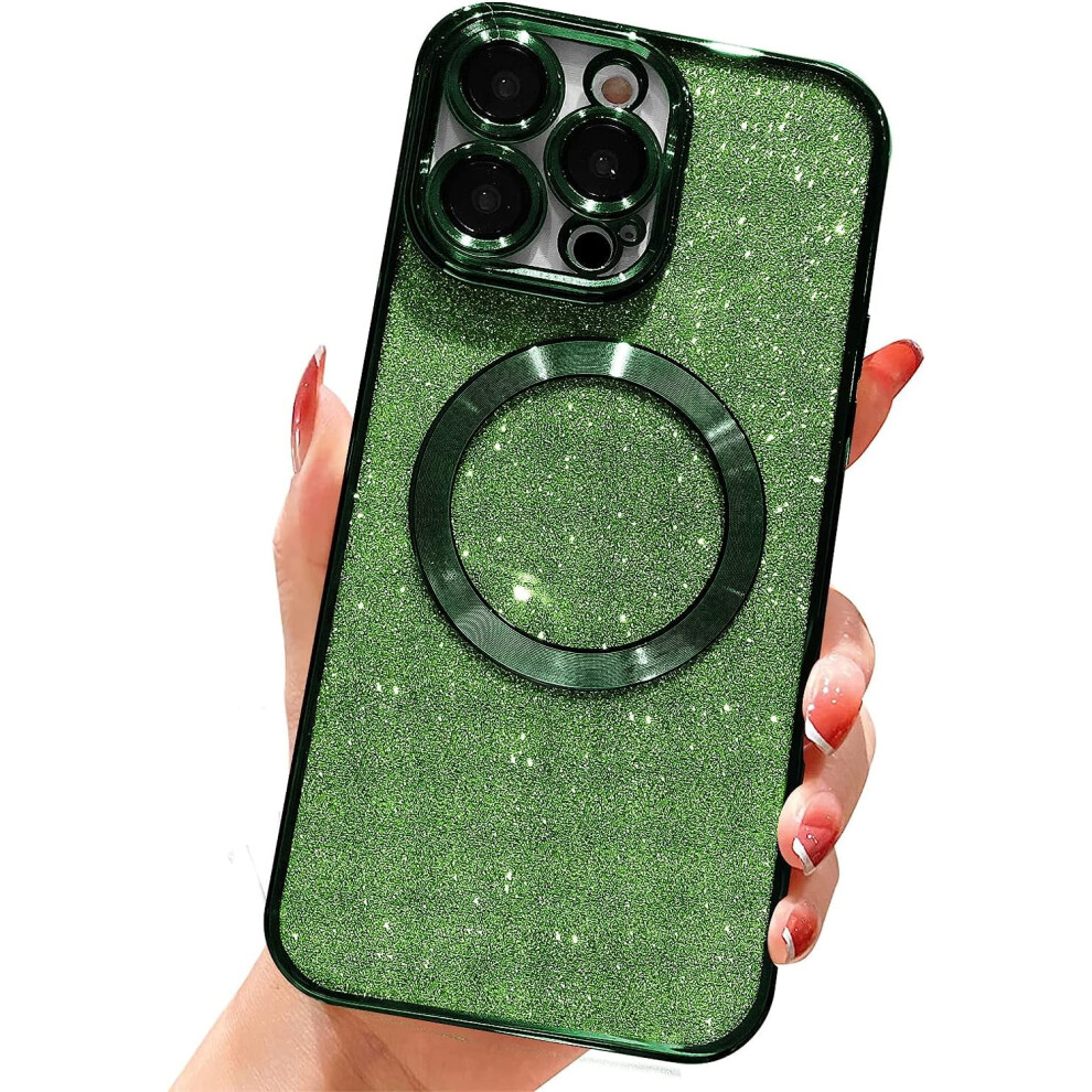 Iphone 12 Pro Max 6.7" Magsafe Glitter Case Green 301029621123