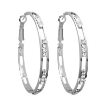 Große Strass-Creolen für Damen (1 Paar)