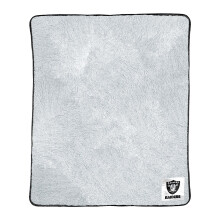NORTHWEST NFL Silk Touch Sherpa Throw Blanket - Soft & Fluffy - Great for Gamedays - 60" x 50" - Experience Ultimate Comfort (Las Vegas Raiders - Blac