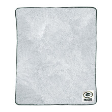 NORTHWEST NFL Silk Touch Sherpa Throw Blanket - Soft & Fluffy - Great for Gamedays - 60" x 50" - Experience Ultimate Comfort (Green Bay Packers - Gree