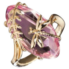 Gold pearl zircon ladies ring 1 piece