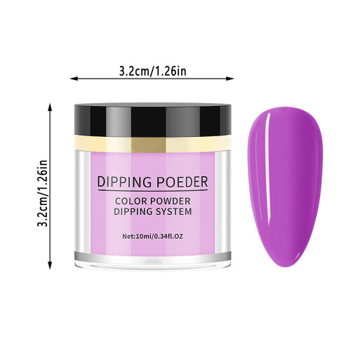 Geruchloses Acryl-Nagelpulver-Set mit Glitzer-Überlack und 1