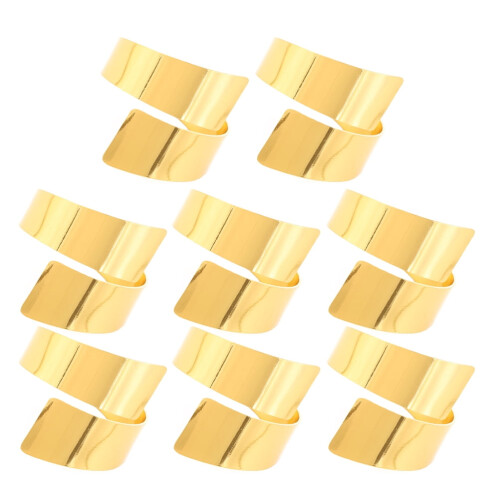 Servettringar i metallspiral, 8-pack