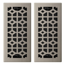 Imperial RG3395 Templar Decoratieve Vloerregister, 4 x 10-Inch, Geborsteld Nikkel, 2-Pack