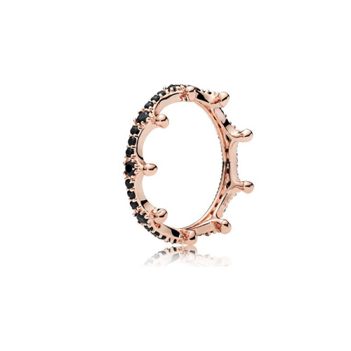 Anillo de corona de oro rosa para parejas (1 pieza) 1