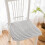 Cuscino imbottito a forma di U per sedia con lacci, grigio, 45x45 cm. 1