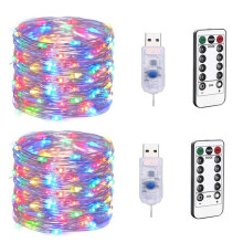 ZOELNIC LED copper wire string lights 2 pcs 50 lights