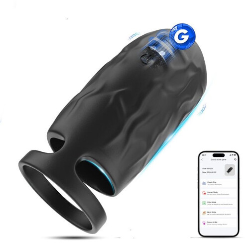 Smart Personal Exercise Device for Men - Ergonomic Textured Silicone Sleeve with App Integration