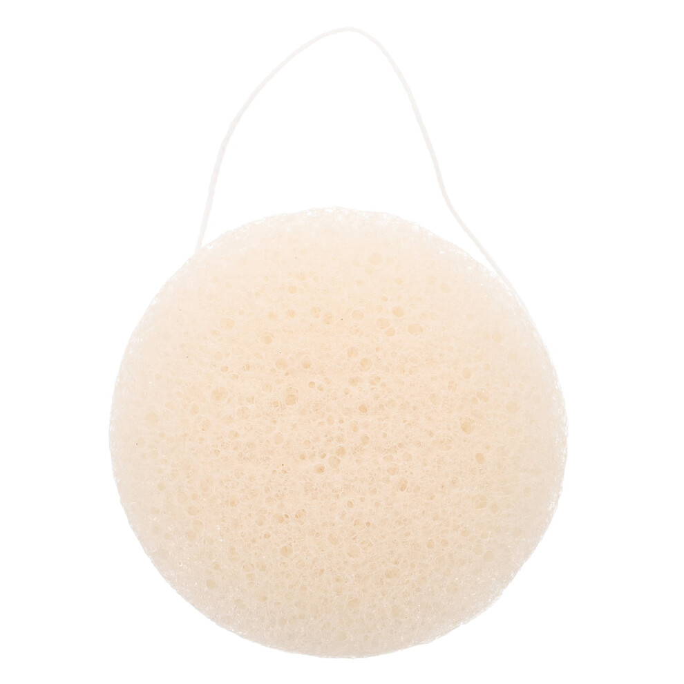 Round facial sponge for gentle exfoliation and cleansing