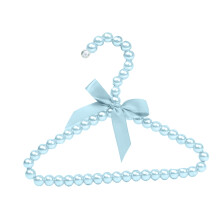 Cintres pour vêtements d'enfants ZTGD avec nœud, matériau ABS antidérapant et décoration en perles.