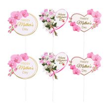 Mother's Day cupcake toppers 6 pieces