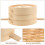 Yongwei bamboo steamer for buns and dumplings 1 set 3