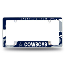 Rico Industries NFL Voetbal Dallas Cowboys Wave 12" x 6" Chromen Autolicenseplaat Houder