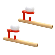 Jogo de sopro de madeira com canudo e bolas (2 peças)