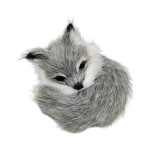 Raposa de pelúcia, miniatura realista de animal (1 peça)