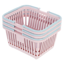 Toy Shopping Basket for Kids Pink 3 Pack